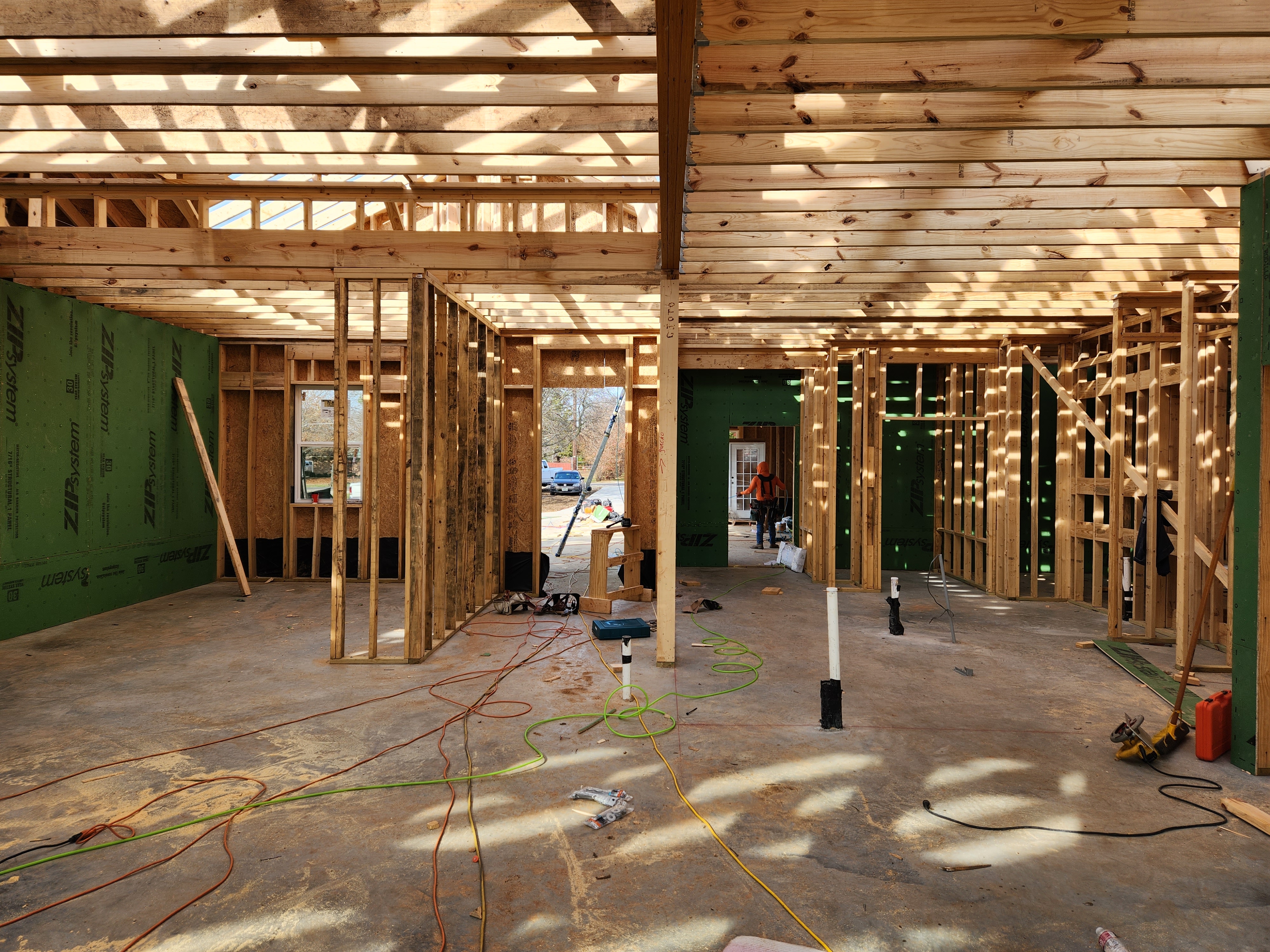 Framing progress at the Lake Grapevine Residence
