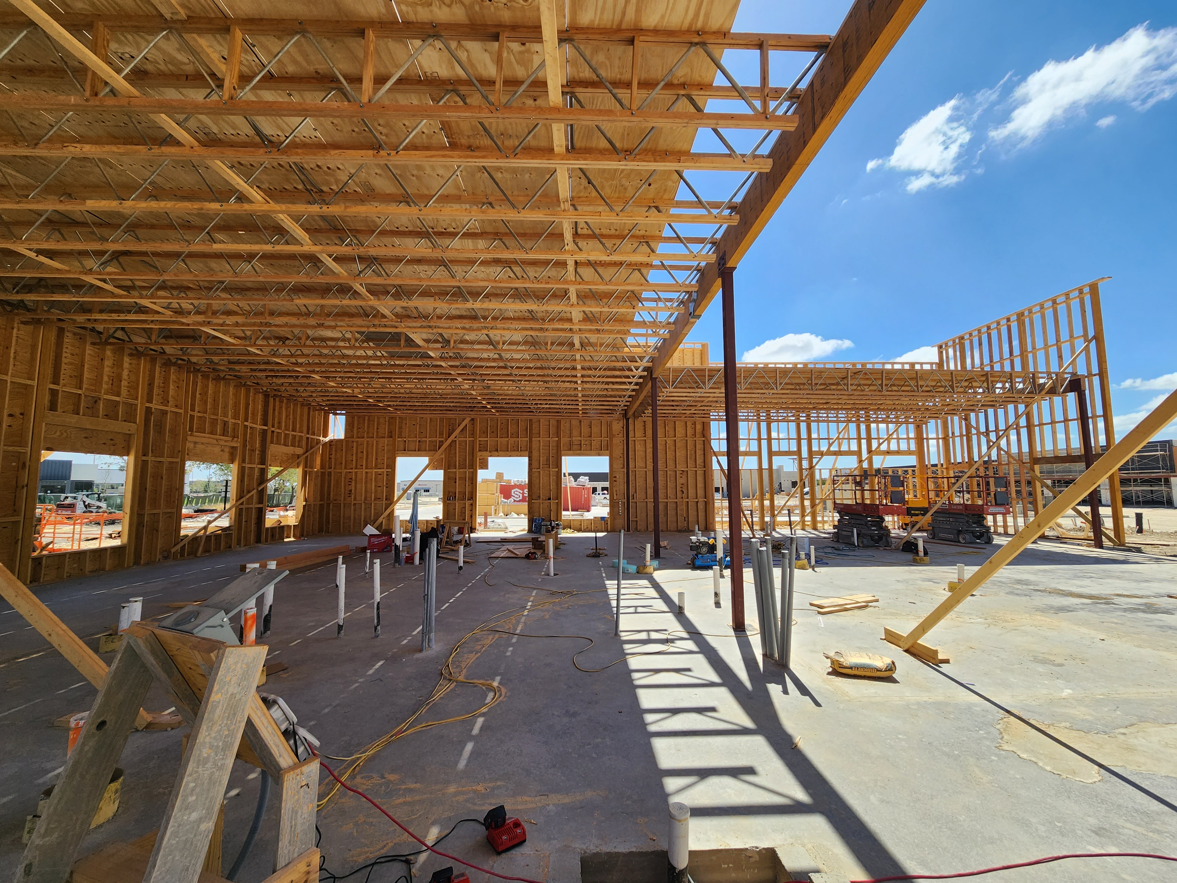 Structural framing crew at work on a Nova Luxe project